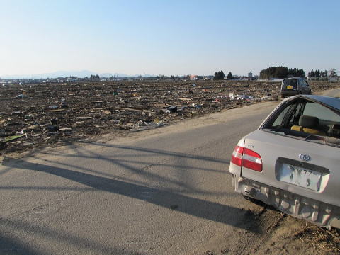 東日本大震災に伴う仙台市宮城野区の津波被害状況（一部）