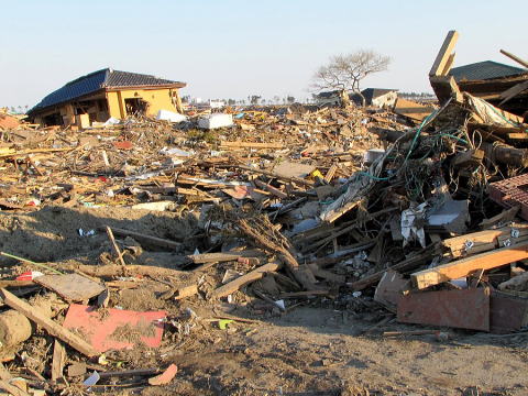 東日本大震災に伴う仙台市宮城野区の津波被害状況（一部）