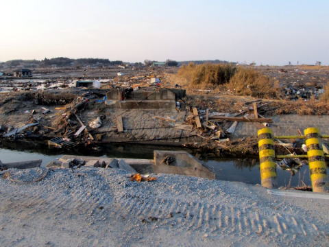 東北関東大震災に伴う新地町の津波被害状況（一部）