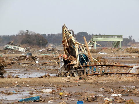 東日本大震災に伴う新地町の津波被害状況（一部）